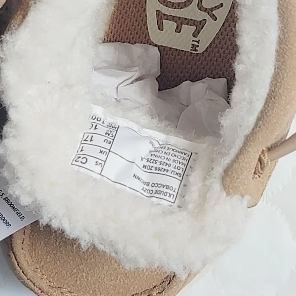 NWT Hey Dude Lil Dude Cozy Tobacco Brown Toddler Boots 44269-2DM Size C2